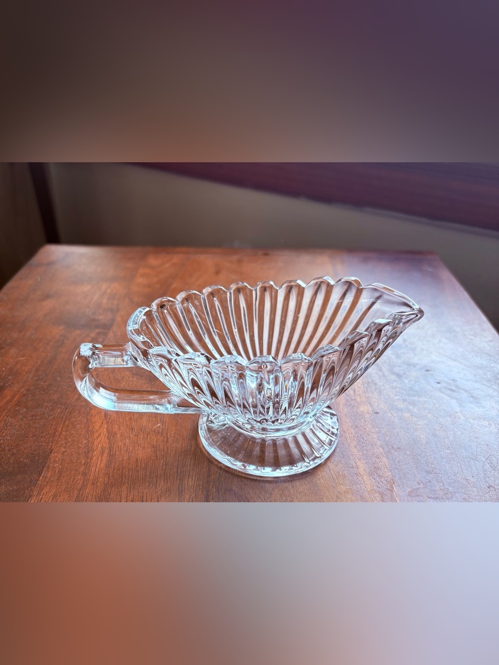 Mikasa Crystal *Royal Suite* Gravy/Sauce Boat 7.5"L x 4"W x 2.75"H